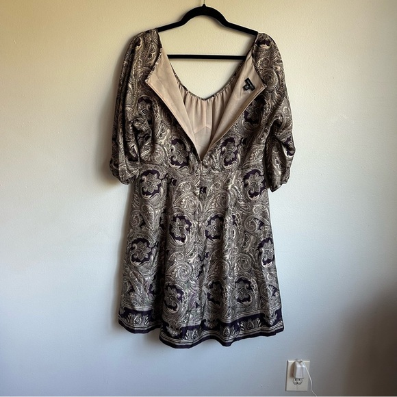Nine West 3/4 Sleeve Paisley Silk dress - Picture 4 of 4